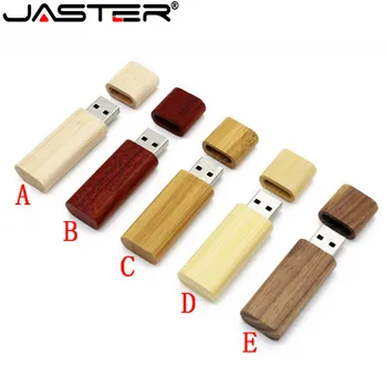 JASTER 1БР безплатен потребителски логото на Дървени USB флаш стик дървена карта 4 GB 16 GB 32 GB 64 GB USB фотография сватбени подаръци