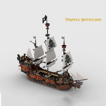 Детски играчки, модел на пиратски линейни кораба, тухли, MOC, серия от строителни блокове Eternity Pirates Boats, тухли, за лодки, подаръци за рожден ден
