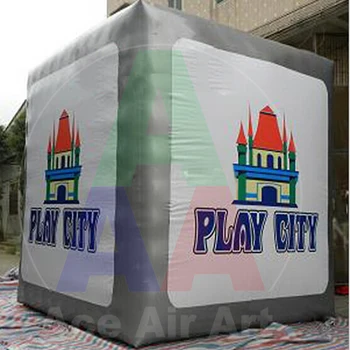 Голяма стоящи рекламни надуваема палатка-куб
