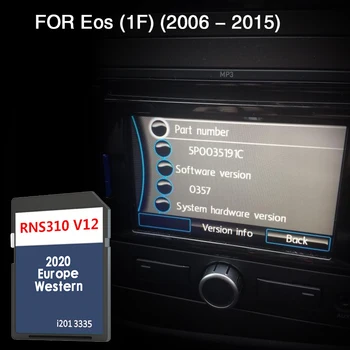 RNS 310 V12 Западна Европа е Подходящ за EOS (1F) ОТ 2006 г. до 2015 година Навигация за автомобили VW SD карта 8 GB Подходящ за Гърция, Ирландия, Исландия