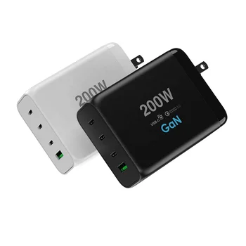 Настройте преносимо зарядно gan multiports 200w super fast charging за адаптер мобилен телефон type c apple watch charge