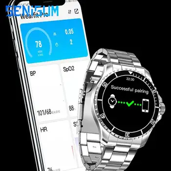 2022 Нови Умен Часовник Мъжки Часовник С Метална Каишка Bluetooth Предизвикателство за Android и IOS Xiaomi Спортни 3ATM Стомана Водоустойчив Часовник с 25-дневен режим на готовност