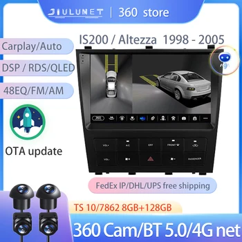 JIULUNET Интелигентни Стерео Android Авто 360 Cam Радио за Lexus IS200 XE10 1999-2005 За Toyota Altezza XE10 1998-2005 Мултимедия