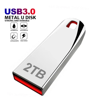 Usb Флаш памет и 2 TB Дисков Диск е 1 TB Високоскоростен usb Флаш-диск, 512 GB Диск на Преносим USB Метален Флаш Карта Тенис на Лаптоп