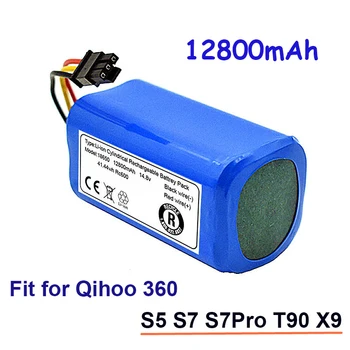14,8 v 12800mah Roboter-staubsauger Batterie Pack für Qihoo 360 S5 S7 S7Pro T90 X9 Robotic Staubsauger ерзац head Batterien