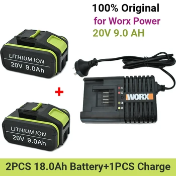 НОВА Литиева Акумулаторна Батерия с капацитет 20V9000mAh за електрически Инструменти Worx WA3551 WA3553 WX390 WX176 WX178 WX386 WX678 + Зарядно устройство