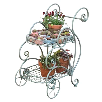 Творчески подвижни поставки за цветя саксии във формата на кошница от желязо в селски стил ретро