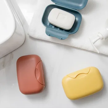 Преносима кутия за сапун за пътуване, четири цвята, водоустойчив, запечатани, стилен, компактен, лесно переносимая, за съхранение в банята, запечатани кутия