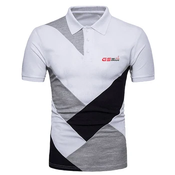 2023 Лято GS Адреналинът Motorrad Байкерская тениска-поло с лого, висококачествен памучен спортна риза поло, ежедневни модни върхове в контрастен цвят