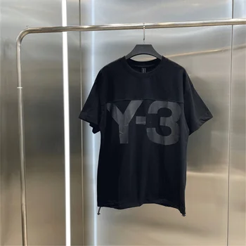 Летни тениски Yohji Година 3 Yamamoto, Нов Стил, С писмото принтом, през Цялата деколте, Къс ръкав, Мъжки И Дамски Проста Ежедневна тениска