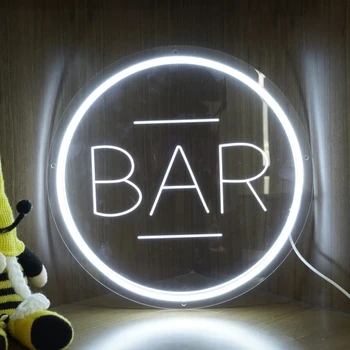 Неонова реклама на Бар 3D Резба Неонови Светлини Потребителски Бизнес Неонови Надписи LED Неонова Светлина За Кафе Бар, Кръчма, Ресторант, Магазин за Бижута