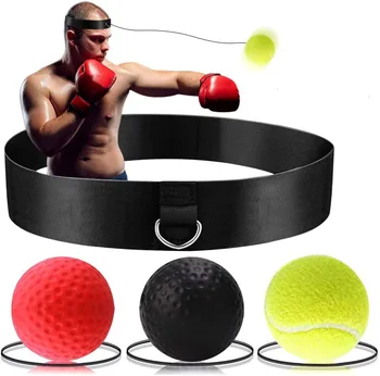 Нов продукт боксови рефлекторните топки с превръзка на главата за мощни спортни тренировки, удар, борба, реагират главата топка