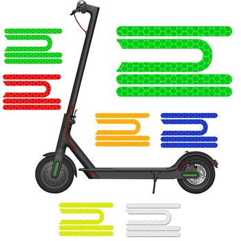 1 Комплект Светлоотразителни Стикери, Аксесоари За Електрически Скутер Червен/Син/Жълт/Оранжев/Зелен/Сребрист За Xiaomi M365/pro Скутер