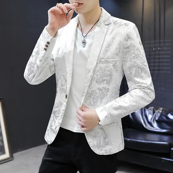 Момче за нощен клуб, нов случайни мъжки малко яке, корейски водещ, коафьор, на младоженеца-най-добър мъжки костюм, мъжки блейзър, оборудвана мъжки официален яке