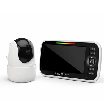 5-инчов PTZ видеоняня с цифрова камера за наблюдение, автоматично нощно виждане, двупосочен домофонна система, гледане на деца, штепсельная вилица ЕС