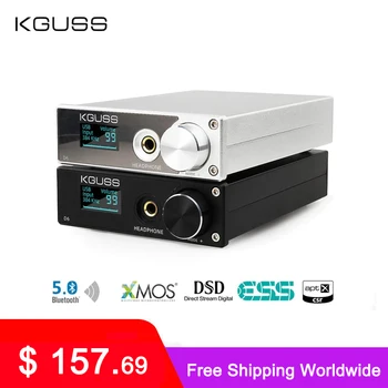 KGUSS D6 USB КПР XMOS ES9018K2M аудио декодер DSD Bluetooth CSR8675 5.0 APT-X усилвател за слушалки