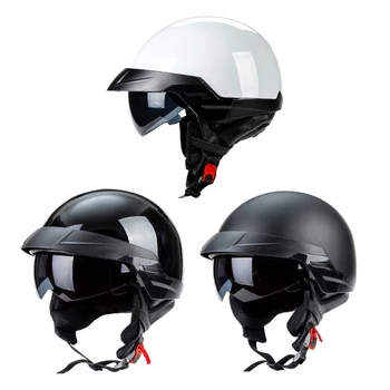 Мотоциклетни каски с отворен сенника за лице, быстросъемные каски с катарама за мъже и жени F19A